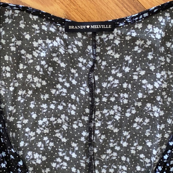 Brandy Melville Navy short sleeve wrap dress - Picture 3 of 8